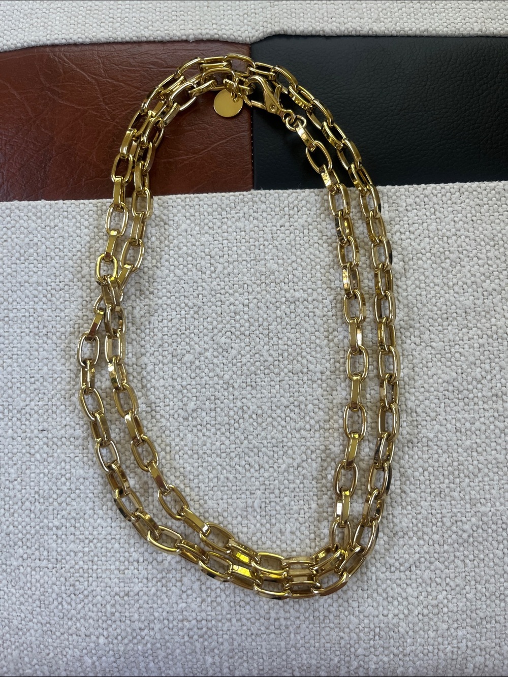 J. Crew Gold Double Strand Chain Necklace